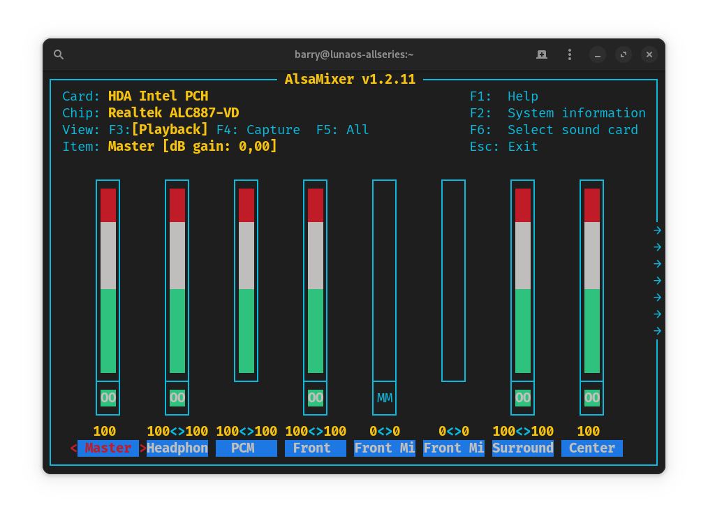 alsamixer
